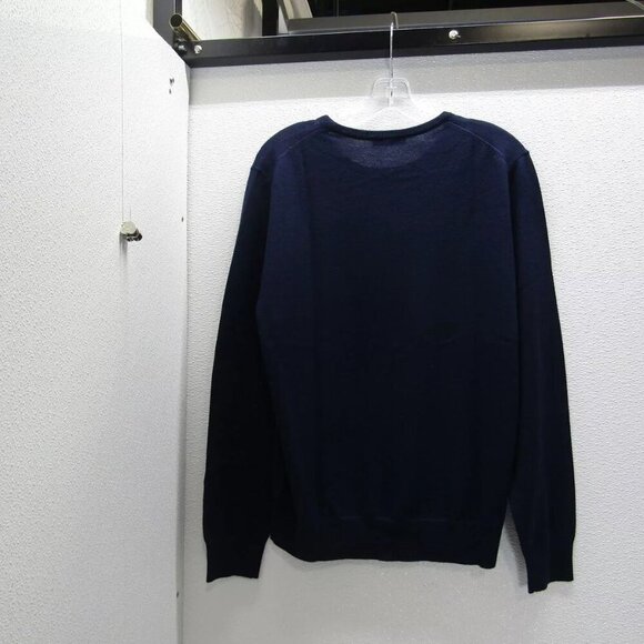 NEW PROSPER CLOTH Mens Merino Wool and Silk Crewneck Sweater Sz M Midnight Blue - Picture 4 of 10